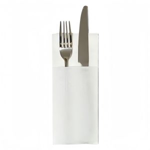 airlaid napkin cutlery pouch 40x33cm 1 12fold white 