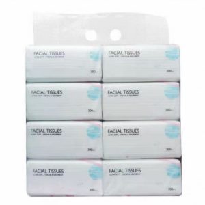 soft pack facial tissue 300pcs 8pack